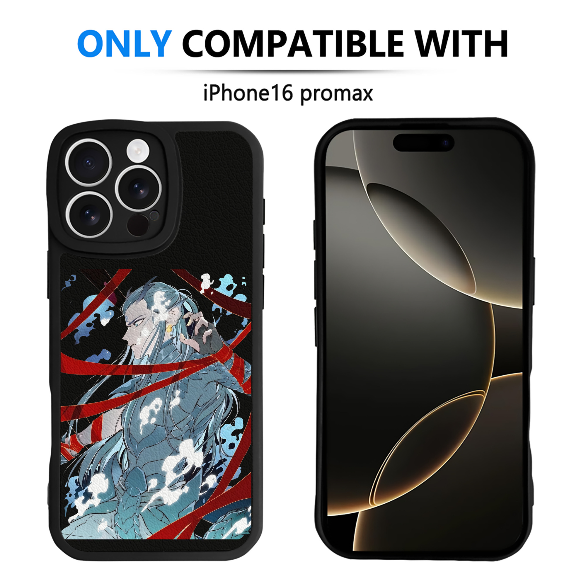 （画像用） Ne Zha 2 ナタ 魔童の大暴れ 【iPhone 16シリーズ対応】シリコンスマホケース（レザー調） 材質：シリコン